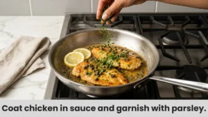 final chicken piccata food look.