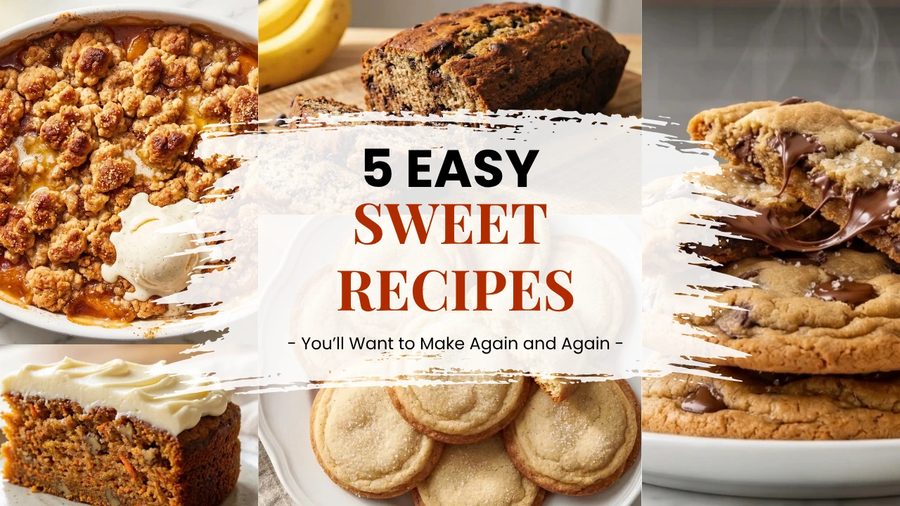 5 easy sweet dessert recipes for busy life, busy mom